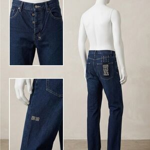 Ksubi Men's Jeans Size 33 Antik Rinsed MFA23DJ030 Dark Blue Button Fly